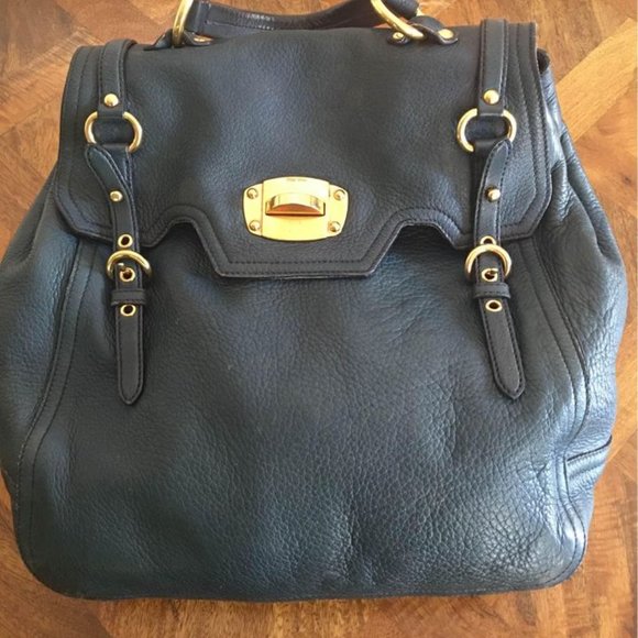 Miu Miu Authentic Blue Leather Backpack 